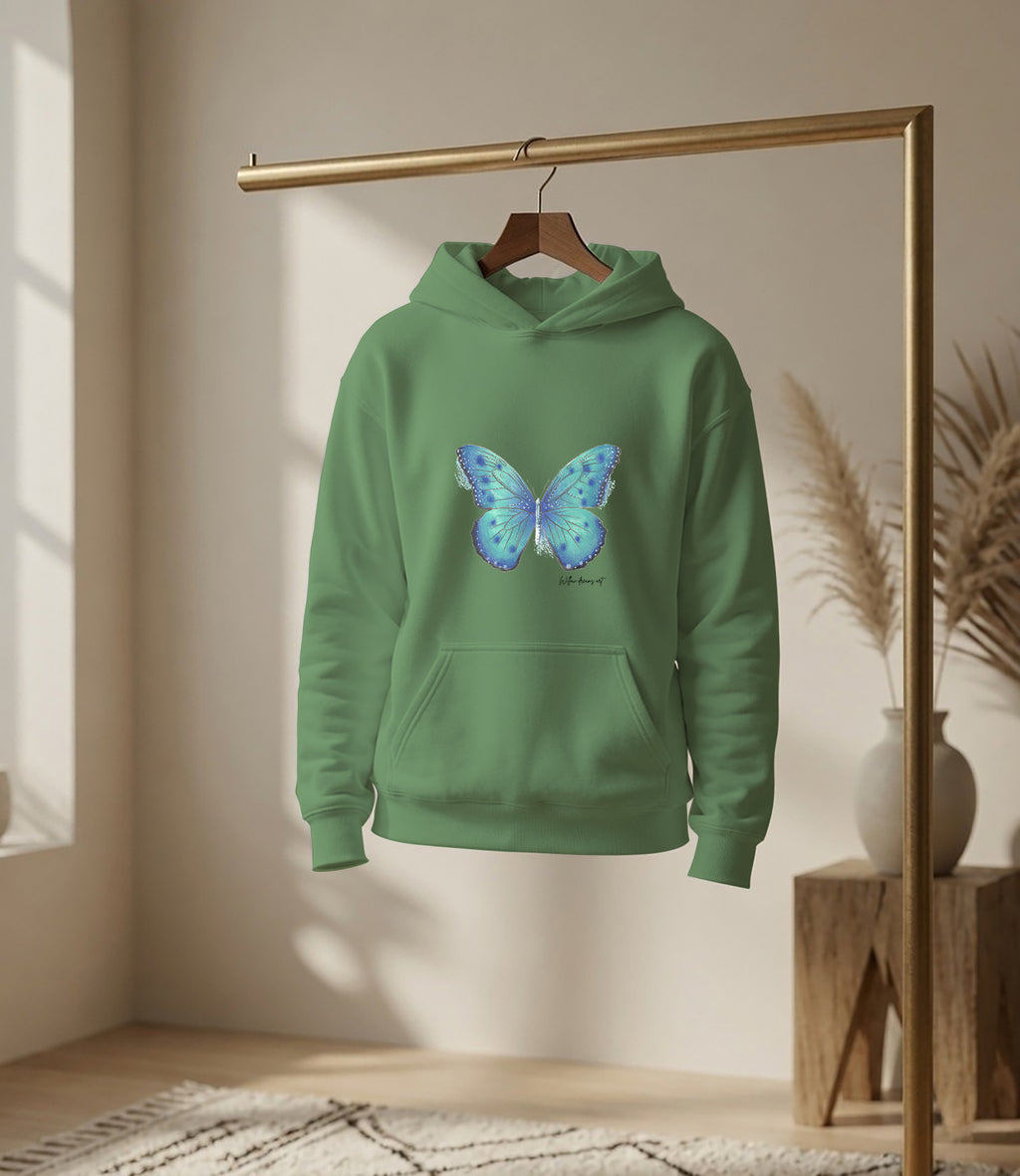 Youth Front & Back Everyday Hoodie | Butterflies design