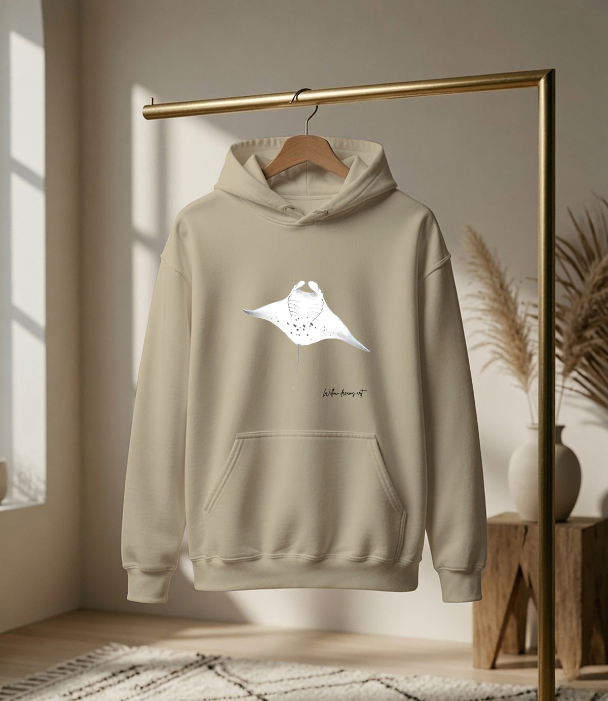 Adult Everyday Hoodie | Manta Ray Design