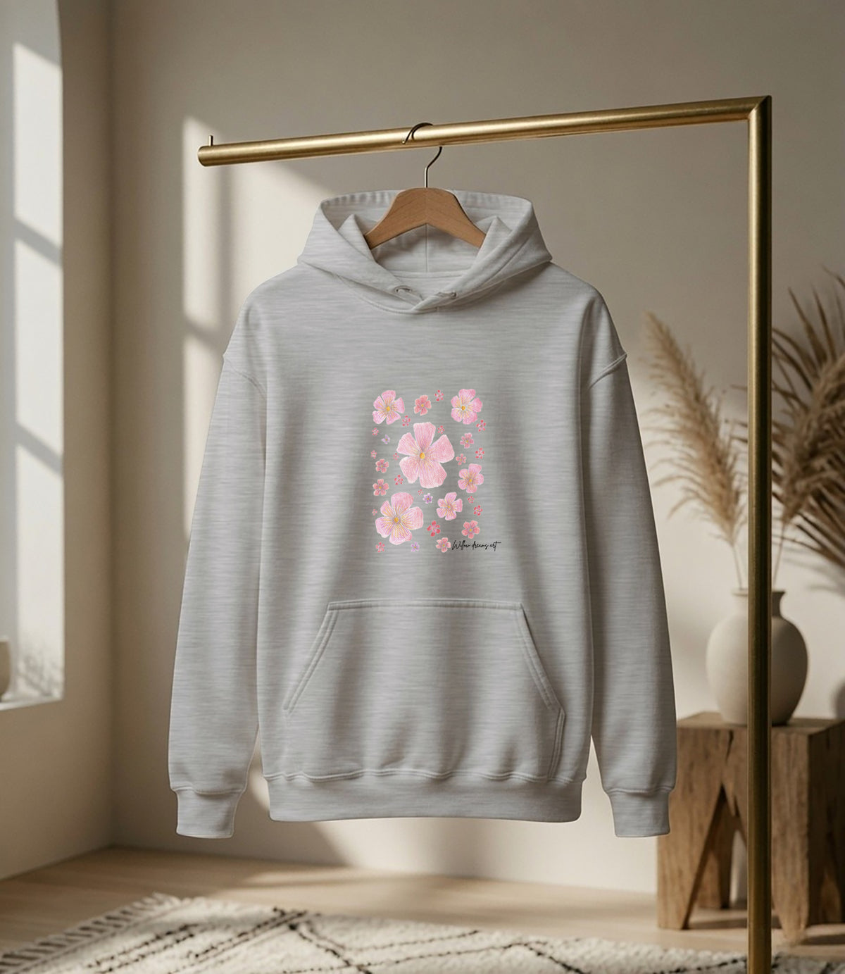 Adult Front & Back Everyday Hoodie | Flowers design