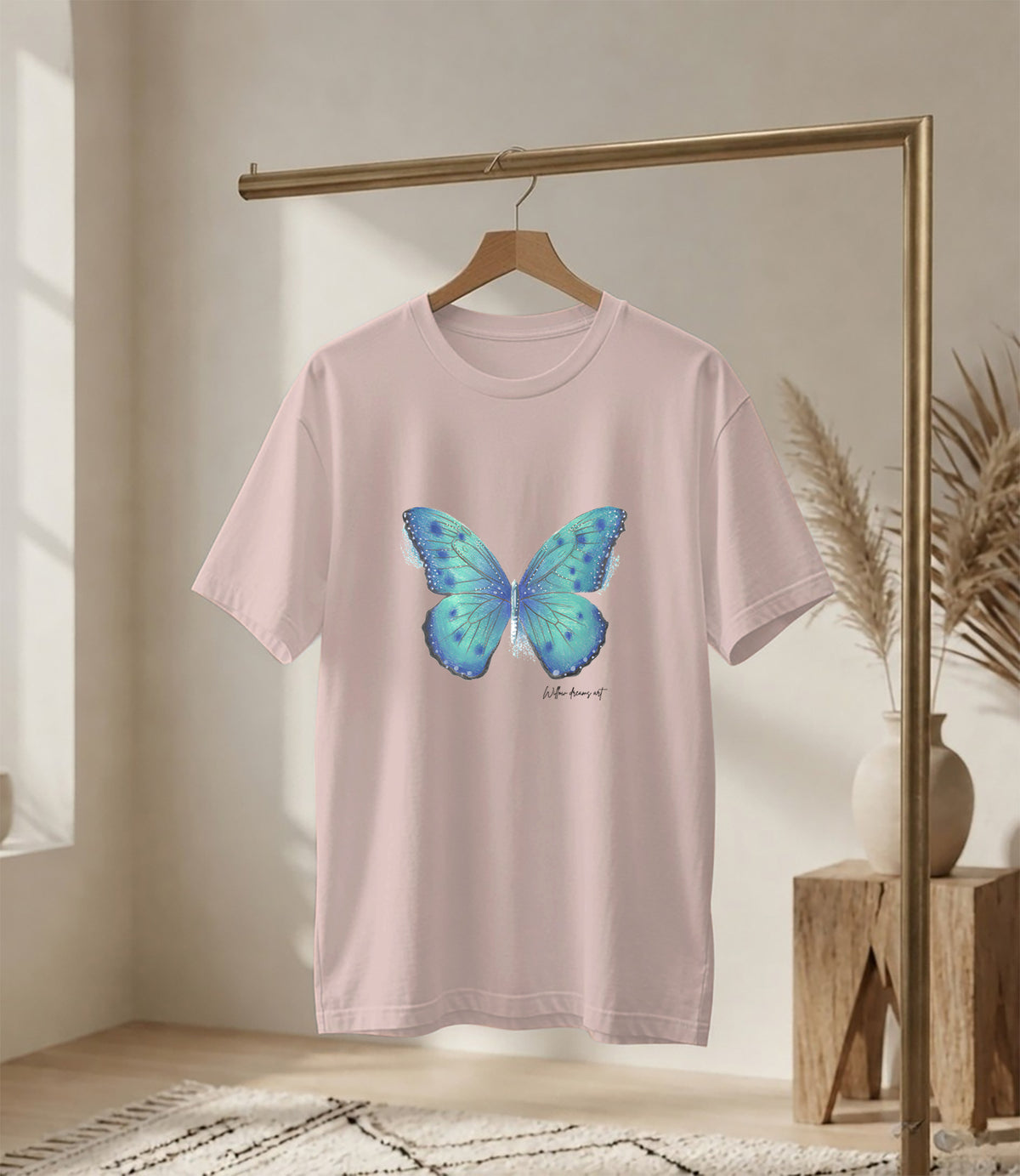 Adult Everyday Tee | Blue Butterfly Design